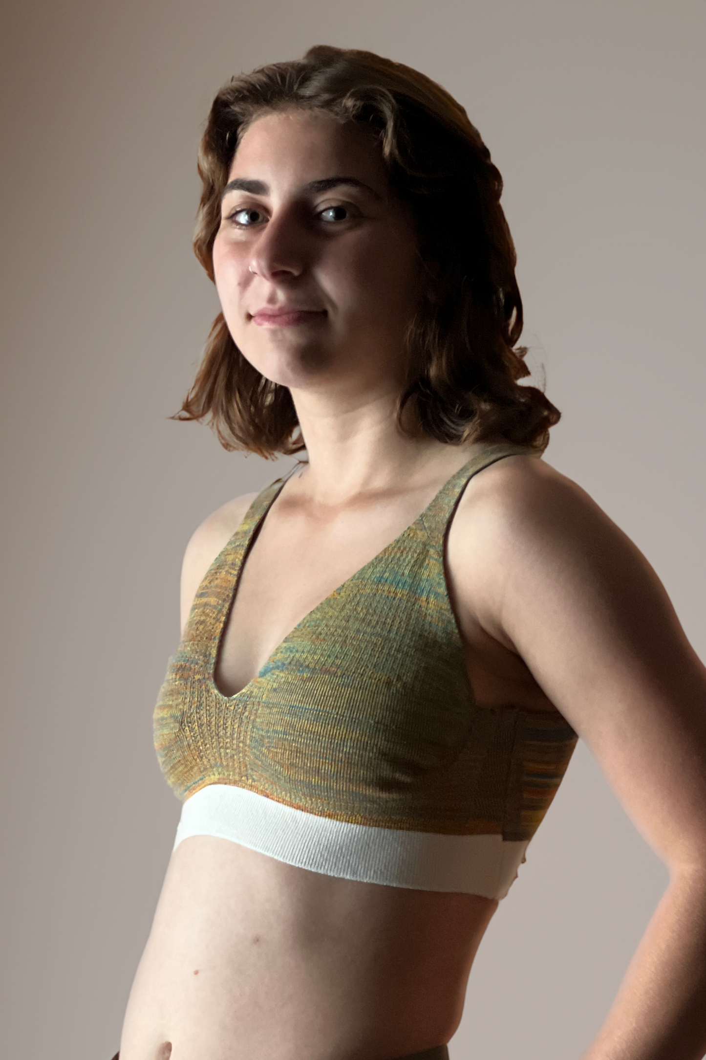 &HER electric jaspe bralette v neck