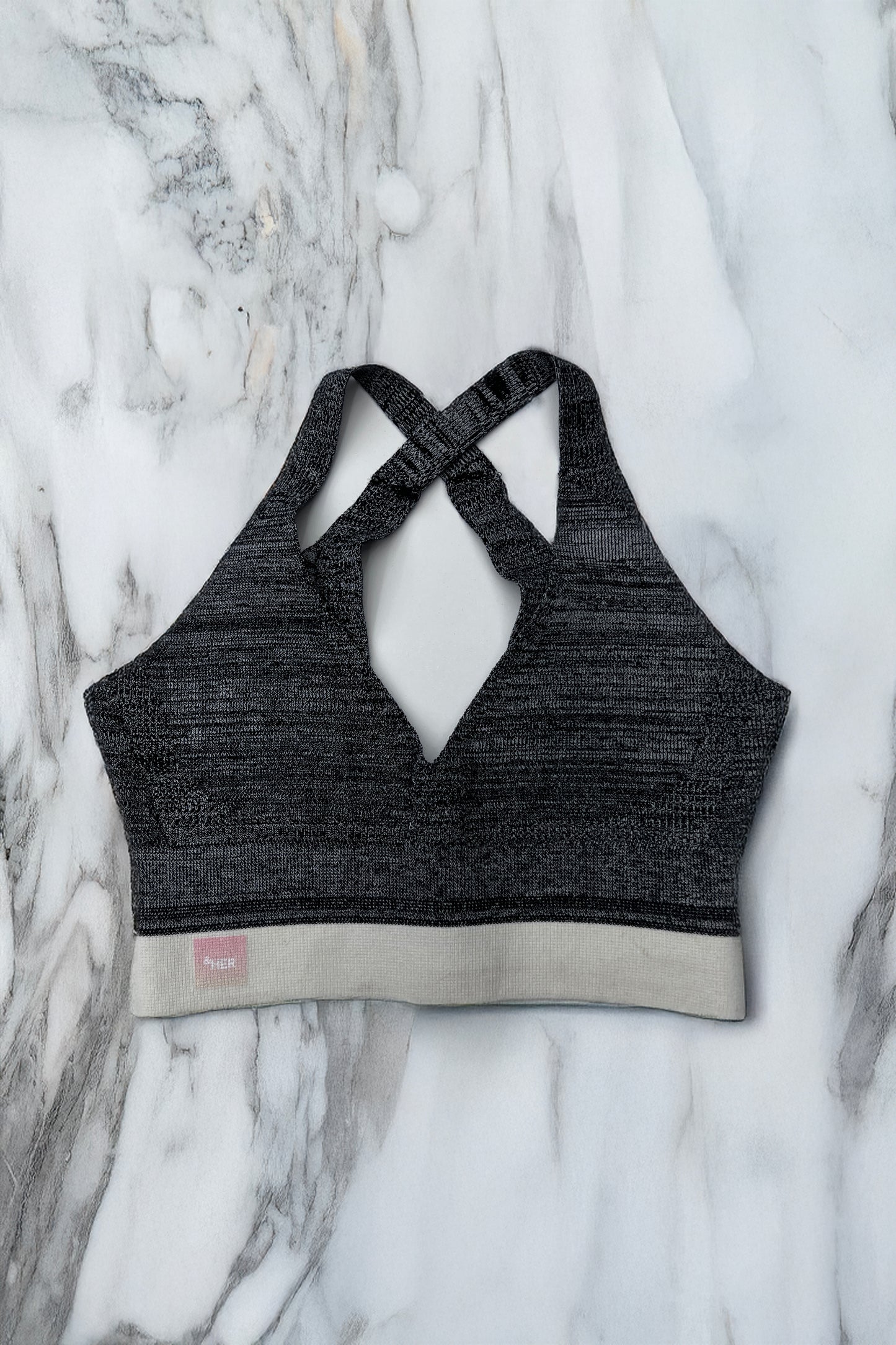 Black Jaspé Crop Bra