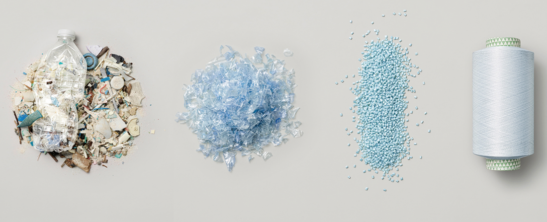 recycled polyester and PET bottles