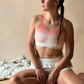 &HER empathy pink crew neck crop bra