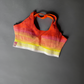 &HER compassion ombre bra in crew neck crop. yoga bra with cross over straps