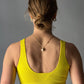 &HER electric yellow v neck crop bra