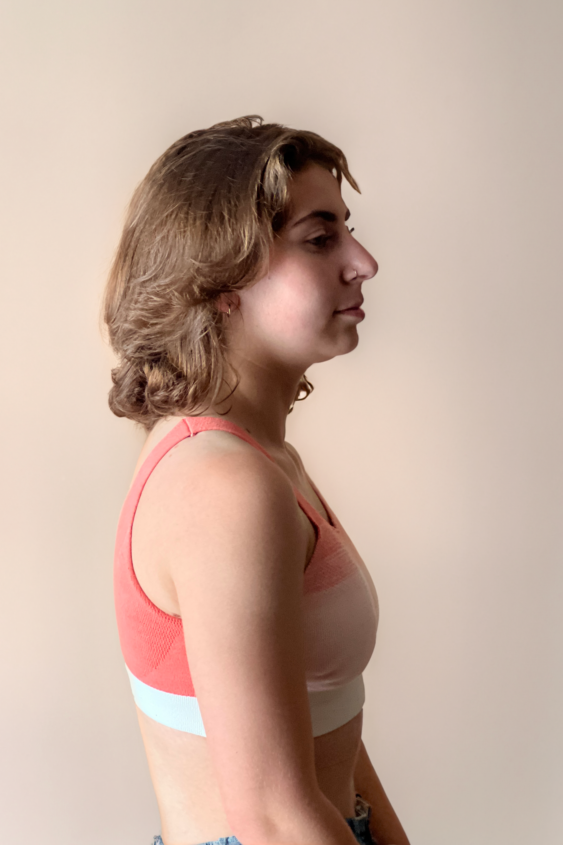 &HER empathy pink bra crew neck