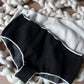 &HER elemental black and cream panty set