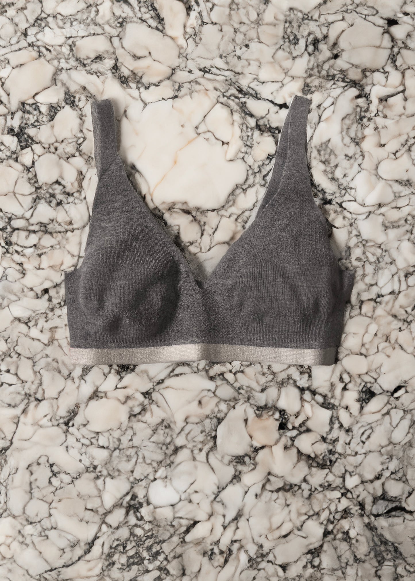 Heather Grey Cashmere Bralette