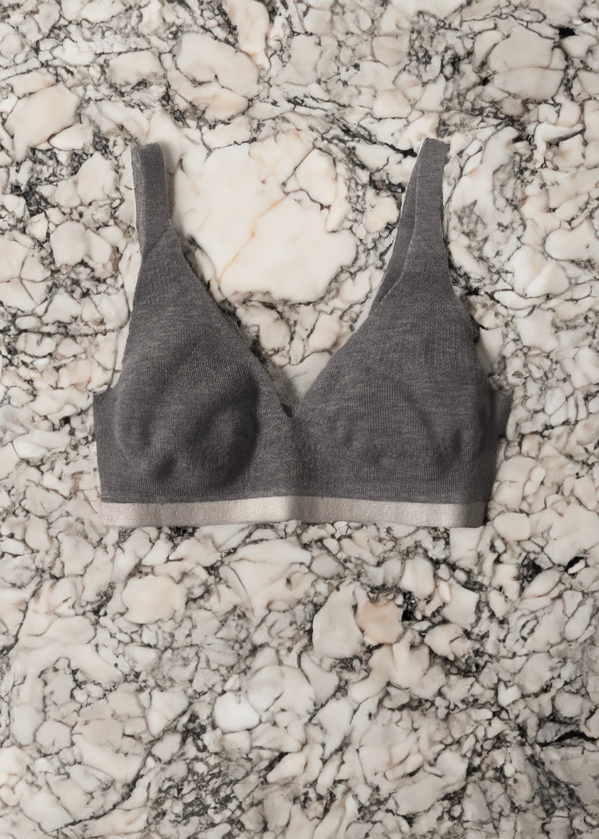 Heather Grey Cashmere Bralette